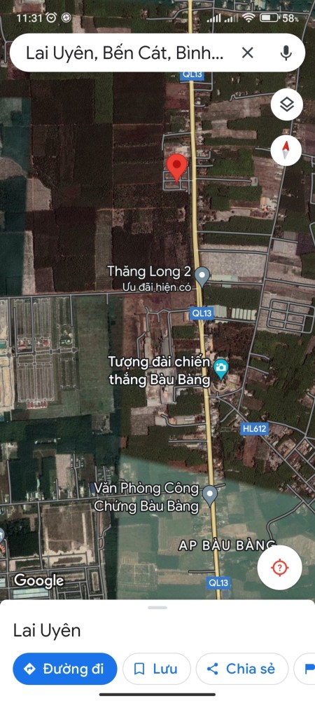 Bán đất kcn Bàu Bàng - Ngay QL 13 tỉnh Bình Dương
