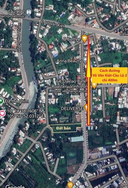 Bán đất VIP mặt tiền đường Mậu Thân 2, Vĩnh Long 3165m2