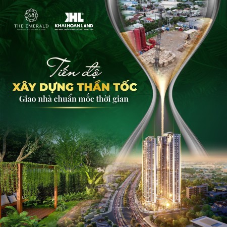 Căn hộ The Emeral 68 2 mặt view sông tt hiếm có sát vách SG chỉ 30% nhận nhà pháp lý vững chắc 1.xtỷ
