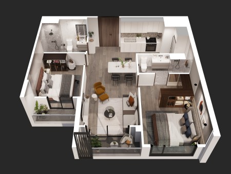 Giá tốt 3.6 tỷ căn 2PN 61m² nội thất cao cấp tại căn hộ Masteri West Heights