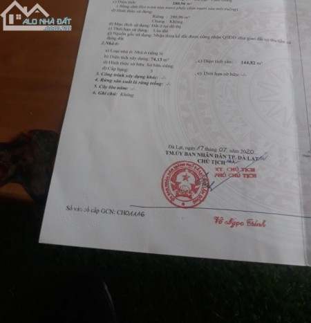 Bán đất tặng nhà 2 mặt tiền Nguyễn Trãi, Đà Lạt