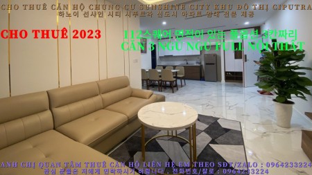 (Chung Cư Sunshine City Kđt Ciputra) Cho Thuê Căn 3 Ngủ Full Nội Thất Diện Tích 112 mét vuông