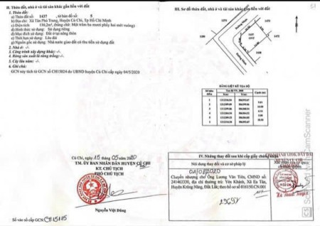 TPBank phát mãi lô đất góc 2 MT đường Cây Da Tân Phú Trung ngang 9,3x14 giá 2 tỷ 6 TL