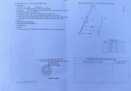 Giá ngộp cần bán đất vườn 1077m SHR giá 1 tỷ 300 tại TL7, Xã Tháy Mỹ, Củ Chi