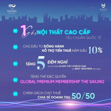 Một căn hộ - 10 đặc quyền tại The Sailing Quy Nhơn