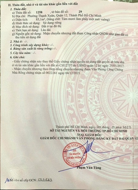 Chính chủ bán lô đất thổ cư sổ hồng riêng, đường Thạnh Xuân 25, Q12, giá chỉ 3.5 tỷ (bao hết, tl)
