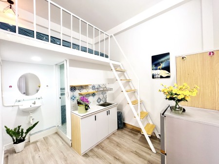 Phòng có gác full nội thất cho thuê 25m2 gần Hoàng Văn Thụ Tân Bình