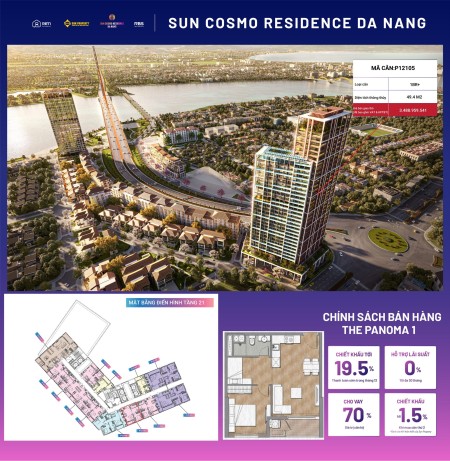 Bán căn 2PN The Panoma View Biển giá từ 2,8 tỷ (đã VAT + KPBT) chiết khấu lên đến 20%