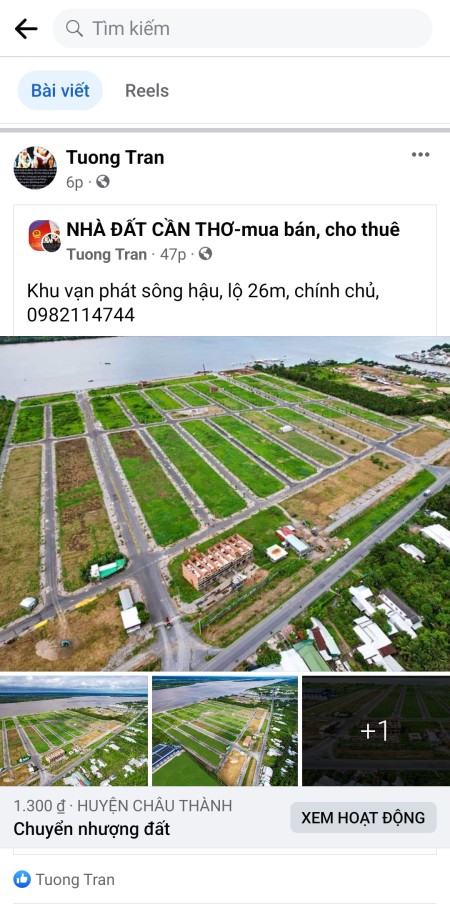 Đất chính chủ, trục chính đường số 10, gần chợ, Bến Tàu.