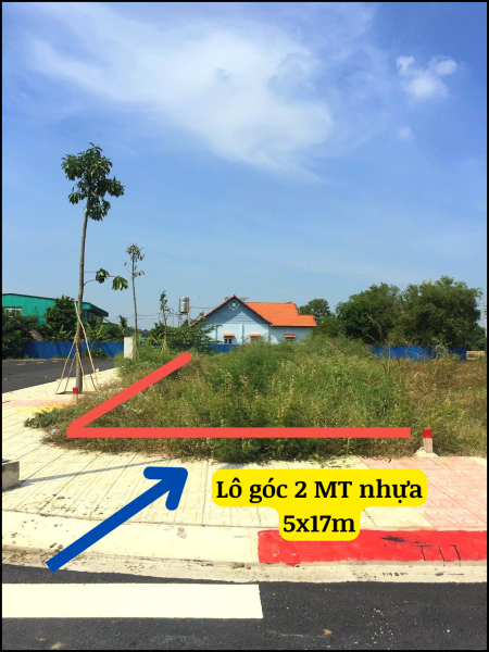 Ngộp! Góc 2 mặt tiền (5x17m) đường nhựa ở Bến Than, Tân Thạnh Đông. Mua 1,7 tỷ 2019 xã lỗ 1,15 tỷ