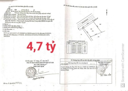 Ngộp oxi! Mặt tiền Bến Đình – An Nhơn Tây DT 719m2 full thổ Giá 4tỷ7, sổ riêng, có hỗ trợ vay NH