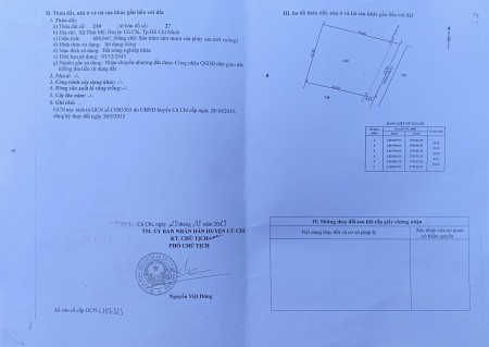 Chính chủ bán đất vườn 686m2 SHR gần đường TL7- Xã Thái Mỹ- Củ Chi