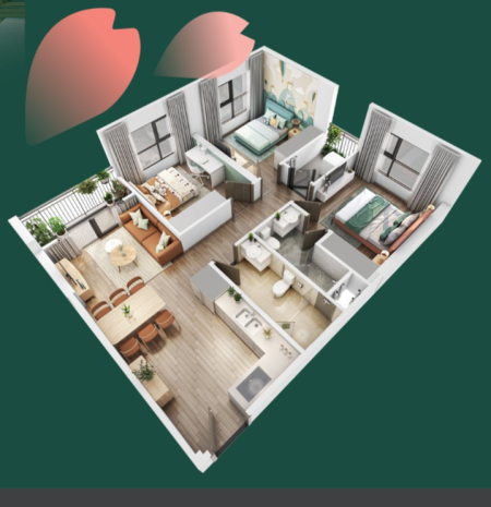 Cắt lỗ căn 3pn SA3 nguyên bản vừa nhận bàn giao. Tầng trung số đẹp hướng ĐN mát GIÁ 3,8tỷ bao phí