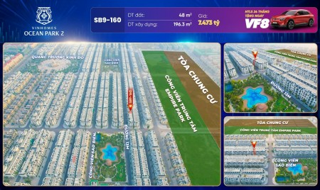 Duy nhất 01 căn Sao Biển 48m2 vốn 2,2 tỷ nhận nhà ngay, tặng luôn ô tô Vinfast VF8 giá rẻ hơn cắt lỗ