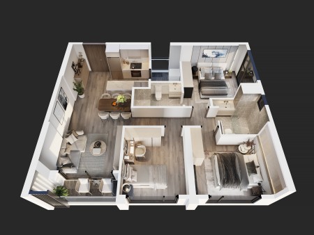 Bán chung cư 3PN 81m view đẹp tầng trung Masteri đẹp nhất Vinhomes Smart City giá 5,1 tỷ