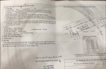 Chính chủ cần bán lô đất có nhà cấp 4, 2 mặt tiền, gần QL1A, giáp ranh Gò Vấp