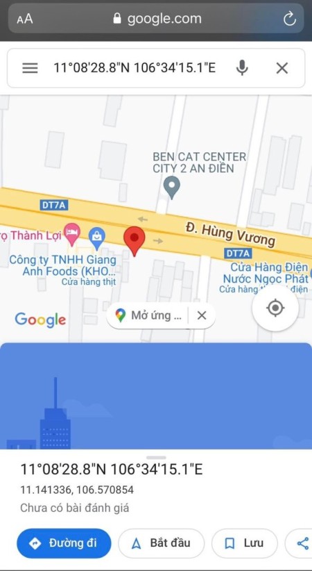 Chính chủ cần bán đất tại xã An Điền, Bến Cát, Bình DươngDiện tích: 1.116m2 (300m2 thổ cư)