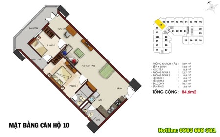 Bán chung cư Khang Gia 84.6m2, 2PN 2WC, 1ty6, thương lượng chính chủ