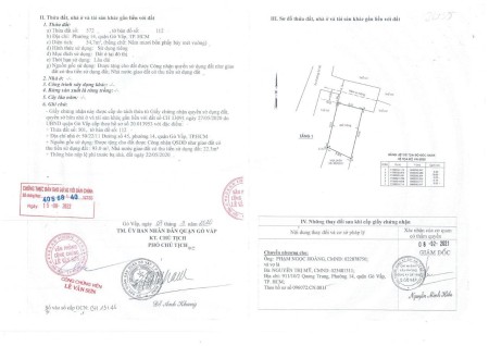 Bán 55m2 đất ở đường Quang Trung, phường 14, Gò Vấp ngay emart