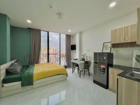 Cho thuê căn studio ban công rộng, view đẹp, cửa khóa vân tay tại Phan Văn Trị, LH 03563922xx