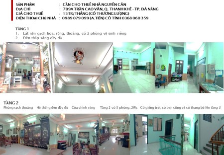 Chính chủ cần cho thuê nhà 3 tầng nguyên căn 135m2 (5x27)
