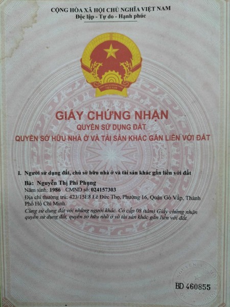 Nhà sổ hồng đồng sở hữu cầm tay - Diện tích: 4mx7m