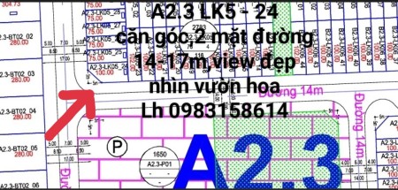 Chính chủ cần bán gấp A2.3 KĐT Thanh Hà