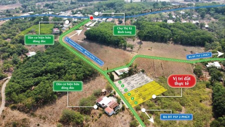 Bán đất thị xã Bình Long liền kề nhà dân 300m tới chợ, shr, chínhchủ