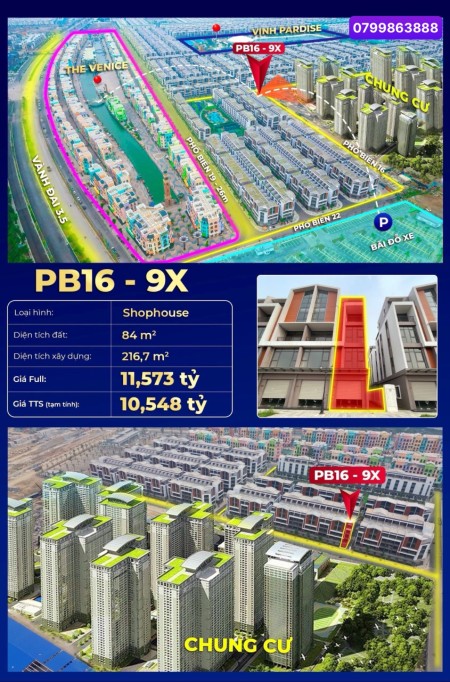Hàng Hot còn sót lại Shophouse Đối Diện Chung Cư PB16