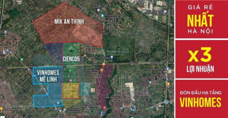 Cần bán đất nền trục chính khu A dự án KĐT Cienco5 Mê Linh, Hà Nội