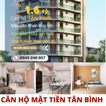 Căn hộ dịch vụ cao cấp gần sân bay ngay tân bình giá 1tỷ6.