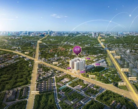 Bán chung cư 2PN+1, dt 99.5m2 gần trường đại học Công Nghiệp và đường 3,5. Giá tốt, tầng đẹp