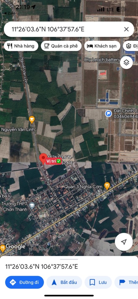 Đất Chơn Thành giá rẻ, mặt tiền đường 18m
