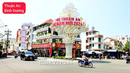 TP Thuận An 396M2 mặt tiền kinh doanh. Ngay cổng chào Bình Dương. 1ty850.