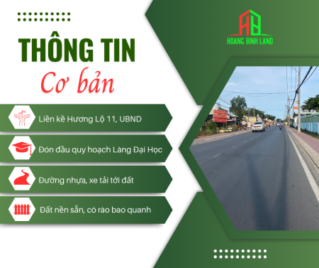 Bán đất thổ cư mặt tiền Trần Thị Non tại xã Hưng Long, Bình Chánh
