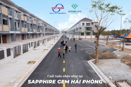 Siêu rẻ và đẹp chỉ với 5,6x tỷ sở hữu ngay 1 căn liền kề Sapphire Gem hướng Nam gần ngay công viên