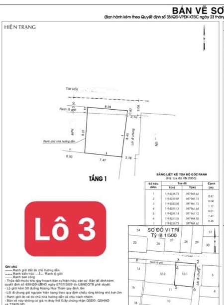 Bán 3 Lô VIP đường Hoàng Hoa Thám - K300 - Tân Bình. Dt 6x10 và 8x10 giá chỉ từ 7.x tỷ