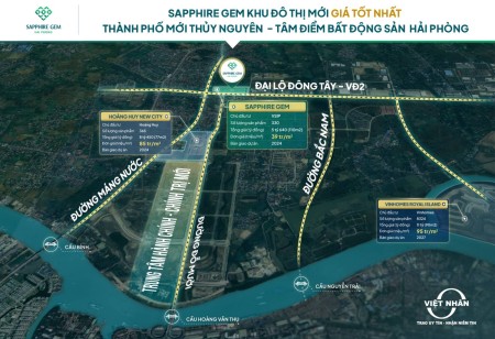 Bán liền kề 110m2 Sapphire Gem. Vị trí đắc địa nằm trên 3 giao lộ huyết mạch cách TTHC mới 1km