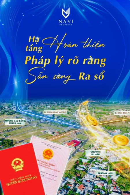SỠ HỮU LÔ ĐẤT AN CƯ LẬP NGHIỆP - ĐẦU TƯ SINH LỜI LÂU DÀI VEN PHỐ CỔ HỘI AN