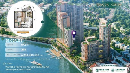 Căn hộ Sun Symphony tọa lạc view cực đẹp giá cực kì ưu đãi