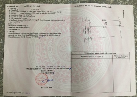 Lô đất đẹp 94m full thổ cư ngay cạnh khu đấu giá Thanh Bình, Chương Mỹ - 1,35 tỷ