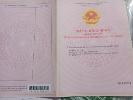 Bán đất 2 mặt tiền quốc lộ 60 và sông cổ chiên
