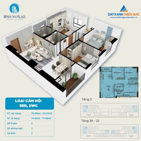 bán nhanh căn góc 3 ngủ chung cư bình an giá tốt đợt đầu