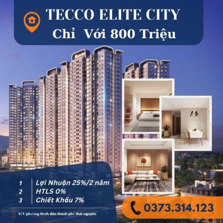CƠ HỘI ĐẦU TƯ HẤP DẪN AN TOÀN TẠI TECCO ELITE THÁI NGUYÊN
