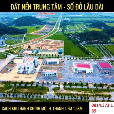 CẦN BÁN ĐẤT TẠI KHU ĐÔ THỊ TÂN THANH ĐƯỜNG T1, MẶT ĐƯỜNG T4 TRUNG TÂM HÀNH CHÍNH MỚI