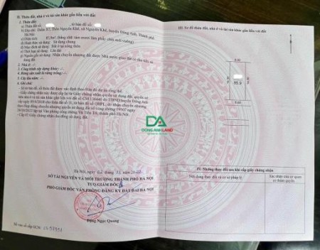 Bán đất đấu giá X7 Nguyên Khê Đông Anh DT: 85.9m, Giá 5.xx /m khu đất với tiềm năng tăng giá cao