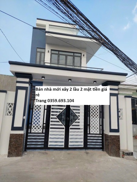 Bán nhà 2 lầu 2 mặt tiền nở hậu chính chủ mới xây giá 2tỷXxx