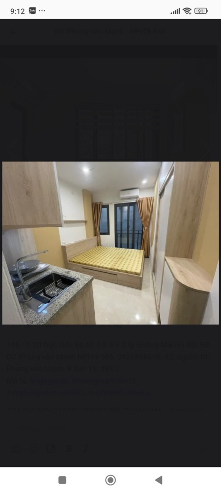 BÁN NHÀ 6 TẦNG PHỐ LÊ THANH NGHỊ 60M2 MT 5M GIÁ 9.5 TỶ DT 50TR/THÁNG