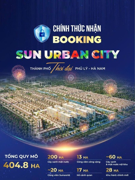 Nhận Booking Vị trí VIp Nhất dự án Sun Urban CiTy Hà Nam cộng quà tặng đặc biệt 4xtỷ sở hữu căn 60m2