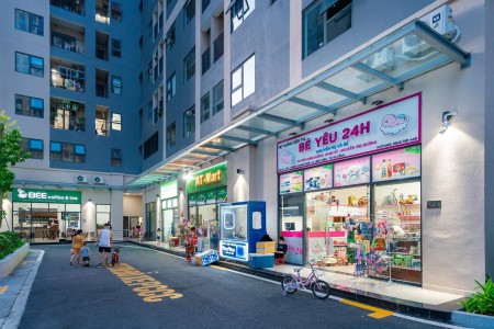 Shophouse chân đế tổ hợp 10 tòa chung cư xã hội lớn nhất Đà Nẵng.